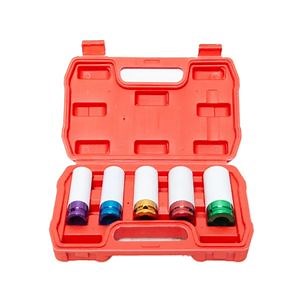 [Hot Item] 5PCS 1/2 Inch Lug Nut Socket Set, Drive Wheel Protector Deep Non-Marring Impact Colorful Socket Set