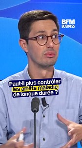 Faut-il plus contrôler les arrêts maladies de longue durée ?  Selon l'Assurance #maladie, 30% des arrêts de travail seraient "non justifiés". Abus des #salariés ? Des médecins ? Ou manque de compréhension de l'#entreprise ?  Christophe Nguyen, psychologue du travail et des organisations  David Guillouet, avocat chez Voltaire Avocats | BFM Business | Facebook