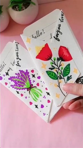'DIY' envelope gift card idea 💌|| How to make esay envelope 🥰 #diy #shorts