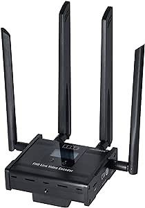 4G Video Encoder-H.264 & H.265 Low Latency Live Stream Transmitter for IP Broadcast WiFi Connectivity Ideal for Church Services,Education,Gaming,andSurgical Use (RTMP, RTMPS, SRT, RTSP)