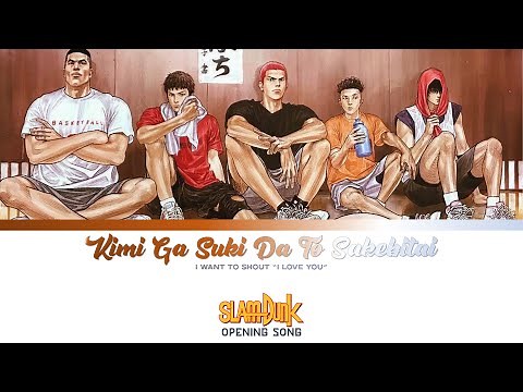 [1080] Slam Dunk Theme Song Lyrics | Kimi Ga Suki Da To Sakebitai | [Romaji/Kanji/English]