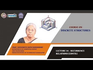Lecture 34 : Recurrence relations (Contd.)