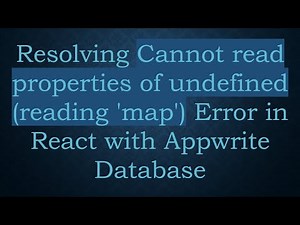 Resolving Cannot read properties of undefined (reading 'map') Error in React with Appwrite Database