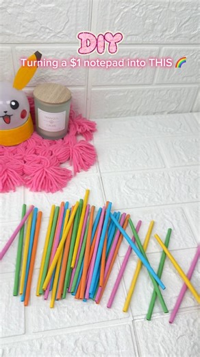 DIY Rainbow Pen Holder! 🌈 | Aesthetic Desk Organizer