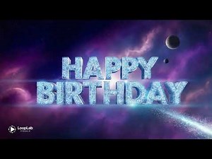 ✨ Space-Themed Happy Birthday Loop – Galaxy Celebration Background