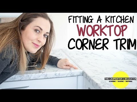 Fitting Kitchen Worktop Corner Joint Trim | The Carpenter's Daughter