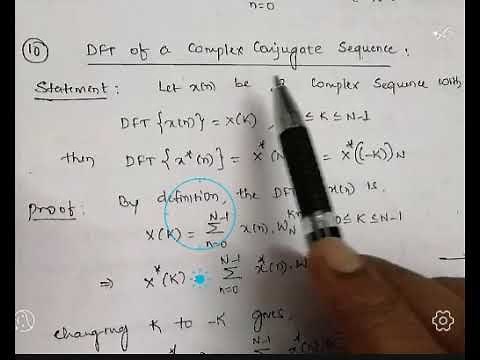 # 5 : Properties of DFT : DFT of Complex Conjugate of a Sequence