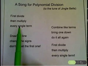 Unit 3 Polynomial Song (Karaoke Version)