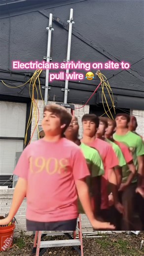 Electricians Arriving on Site to Pull Wire