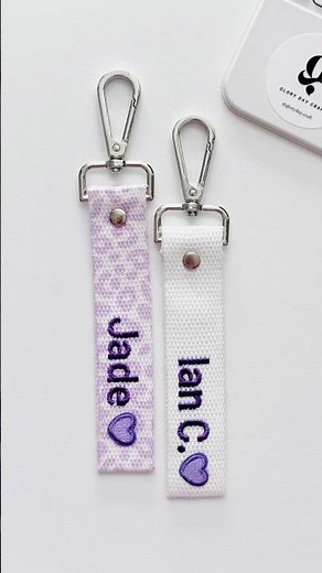 Making an Embroidered Name Keyring 💜 | Handmade Gift