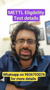 what is METTL Eligibility Test? #exam #study #competitive #preparation #shorts