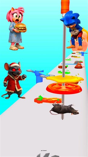 HELP! AMY ROSE STARVING SONIC GETS SICK & RAT RUINS XXL BURGER! 😰🐀 #SonicTheHedgehog #Sonic #Shorts