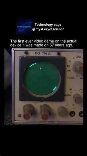 Tech on Instagram: "The first ever video game on the actual device it was made on 57 years ago — just imagine that. Before hyper-realistic graphics, open-world universes, high-speed racing games and online battles with millions of players, there was this: a simple glowing pixel moving across a screen, powered by a machine that filled an entire room and sounded like the future humming. Back then, nobody knew what gaming would become. Nobody predicted esports arenas, virtual reality worlds, handhe