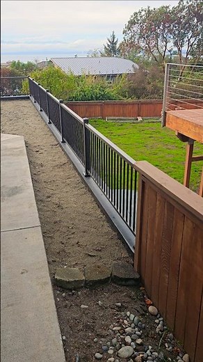 handrail install finished! timbertech impressions railing installed..