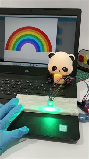 Working of RGB with touching color #robotics #coding #mblock #diyprojects #stemeducation