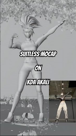 K/DA Akali Animated with Suitless Mocap