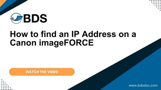 How to find an IP Address on a Canon imageFORCE