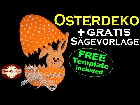 Make your own Easter decorations from wood + free sawing template | Scroll saw work | free template