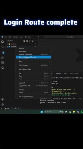 login routing complete ✅ || Node js setup #virel #coding #nodejs #webdesign