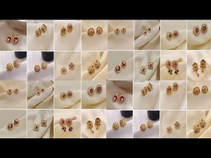 Latest and Beautiful Gold Earrings Design for Women and Girls | Gold stud earrings design 2025
