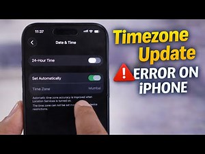 Fix the Time Zone cannot be set Manually due to device Restrictions iPhone