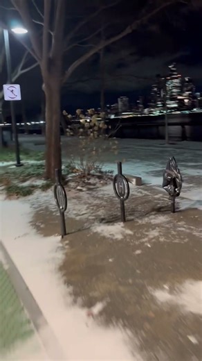 Beautiful snow❄️❄️❄️ Hoboken New jersey 🚴‍♂️