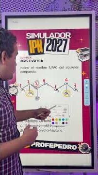 Aprende nomenclatura IUPAC con este reactivo para tu examen al IPN