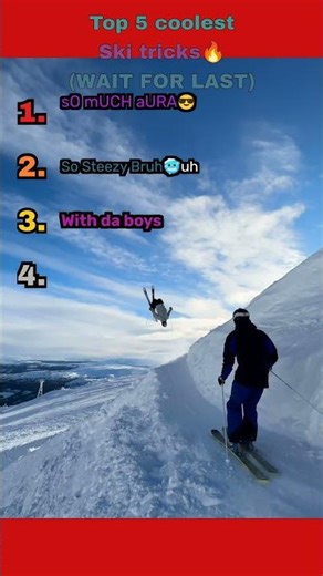 Ranking the best ski tricks 🏔️ #skiing #sports