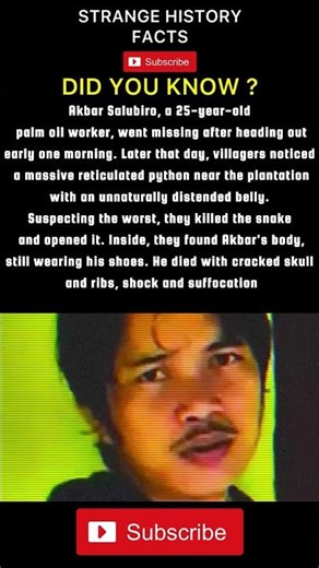 A 30 feet KING PYTHON devoured him 😭 #history #facts #didyouknow