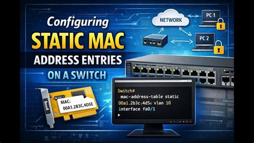 8 Configuring Static MAC Address Entries on a Switch by Arash Deljoo | Arash Deljoo