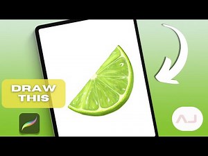 YOU Can Draw This Realistic LIME WEDGE in PROCREATE | easy step by step drawing tutorial