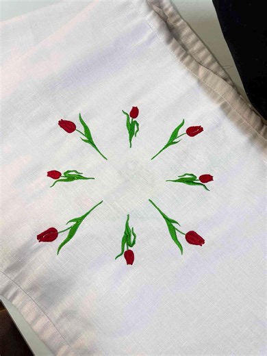 Tulips Machine Embroidery Design, Spring Flowers Circle, Digital File - Etsy