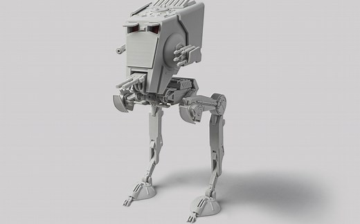 3D打印 星球大战里的AT-ST步行机