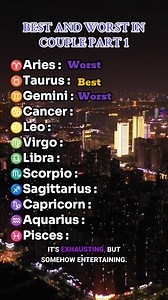 198K views · 1.2K reactions | Worst and best zodiac sign in couple part 1 #zodiac #aries #taurus #cancer #zodiacsign | Zodiac Magic | Facebook