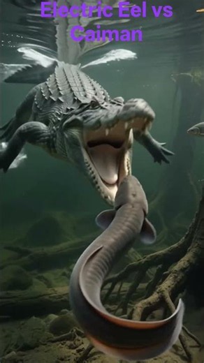 Electric Eel vs Caiman | The Fish That Can Shock a Crocodilian!