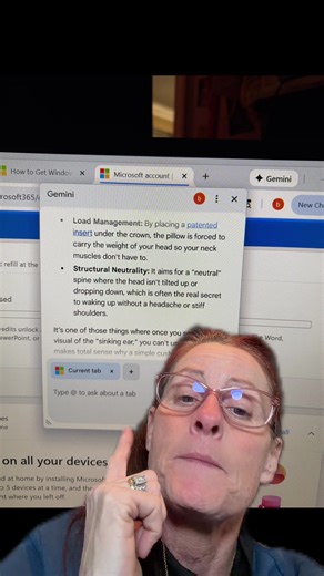 If AI says it’s so…then it must be so🤷🏻‍♀️. Stop the head drop and support that head with a Crown Lift Insert The first sleep system of its kind. #neckpain #necksupport #pillow #sleep #greenscreen