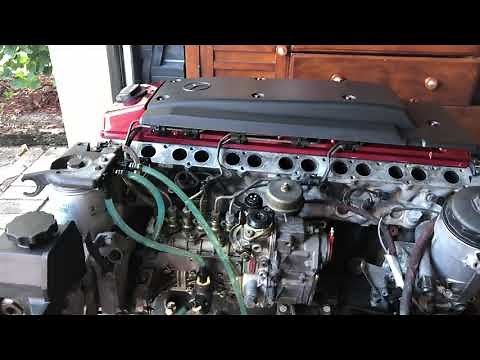 mercedes OM606 turbo diesel with OM603 Mechanical Fuel Injection Pump 3.5L 1994 W140