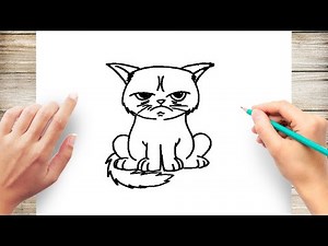 How to Draw Grumpy Cat Step by Step