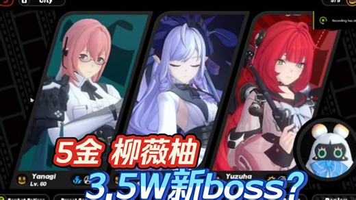 『V3』2.7新Boss有多难打? 5金柳薇柚 3.5W分实战演示！爱芮的第二个专怪！【绝区零2.7前瞻】