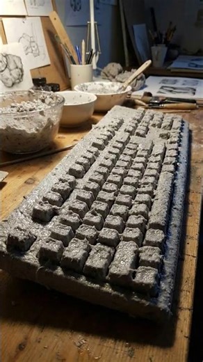 Satisfying ASMR Typing on a Paper Mache Keyboard #asmr #ai #asmrsounds #asmrvideo