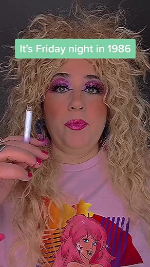 706K views · 10K reactions | It's Friday Night in 1986! #character #comedy #comedyreels #80s #1980s #GenX #80saesthetic #aesthetic #retro #nostalgia #vintage #friendship #makeup | Casey Dressler | Facebook