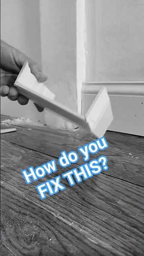 Fix a broken support column with baseboard trim. #diy #baseboard