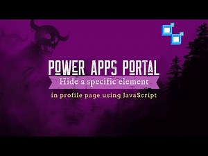 Hide a specific element in the Power Apps Portal Profile page using JavaScript