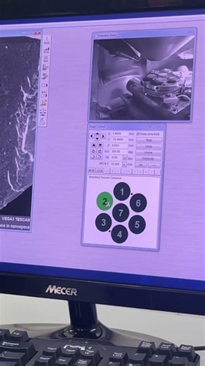 Scanning Electron Microscopy (SEM) training using filtered sludge. #chemistry #science #experiment