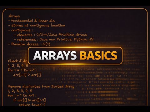ONLY Array Basics You Need: Sort & Remove Duplicates (Data Structures)
