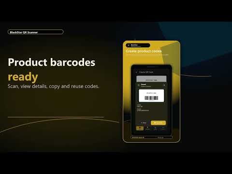 BlackStar QR Scanner - Scan, create and save QR codes