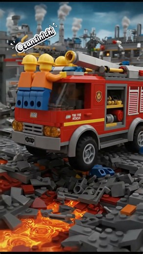 LEGO Firefighter vs Volcano Eruption – The Hottest Rescue Ever!