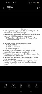 Class 9 English AssignmentsTake any five passages, read caref... | Filo