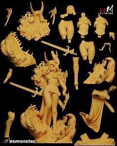 June Rewards ...... Angela from Marvel—Asgardian by birth, angel by training. A fierce, dual-blade warrior with stunning armor and epic legacy. 3D printing settings Default scale: 1/6 (approx. 30 cm tall, resizable) File format: STL Print-tested: Yes Part separation: Yes (for easier printing and assembly) Recommended material: Resin or PLA License type: non-commercial, resale prohibited File content: Full character model #younggirls #3dgame #3dart #3darts #3dartist #3dmodel #digitalart #art #ren