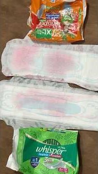 Green v/s orange whisper | Konsa h best pad | #periods #menstrualcycle #pads